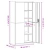 vidaXL File Cabinet Anthracite 90x40x180 cm Steel