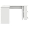 vidaXL Corner Desk with Storage with Shelf White 140 x 113.5 x 75 cm