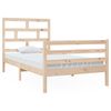 vidaXL Bed Frame without Mattress Solid Wood 100x200 cm (810420+814179)