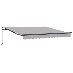 vidaXL Retractable Awning Light Grey 300 x 250 cm Polyester and Steel