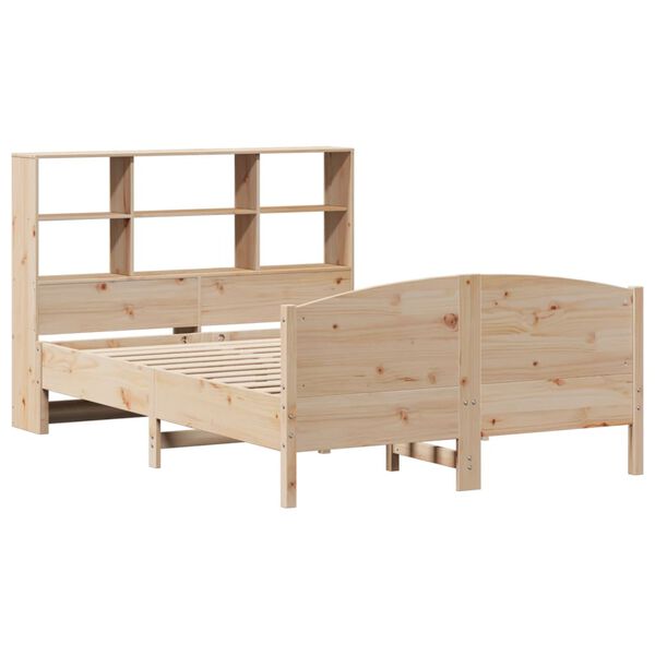 vidaXL Bookcase Bed without Mattress 120x190 cm Small Double Solid Wood Pine
