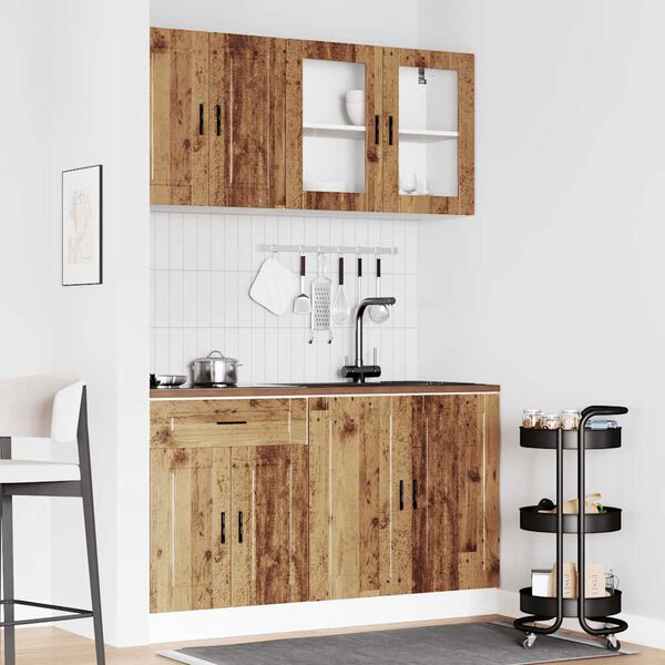 vidaXL 4 Piece Kitchen Cabinet Set Porto Old Wood Engineered Wood