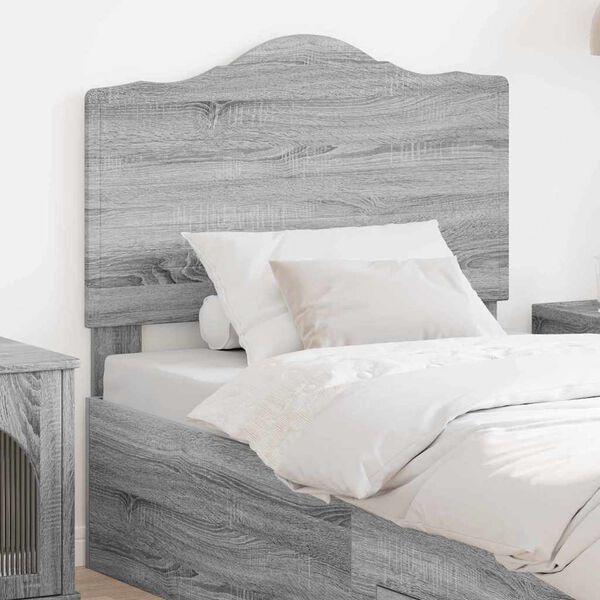 vidaXL Headboard with Headboard Grey Sonoma 75 cm Engineered wood