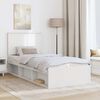vidaXL Bed Frame with Headboard White 90 x 200 cm Solid Pine Wood