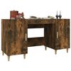 vidaXL Desk Smoked Oak 140x50x75 cm Engineered Wood
