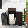 vidaXL Garden Storage Cabinet Brown 55x55x111 cm Poly Rattan