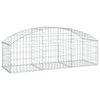 vidaXL Arched Gabion Basket 150x50x40/60 cm Galvanised Iron