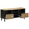 vidaXL TV Cabinet Black 100x33.5x46 cm Solid Rough Wood Mango
