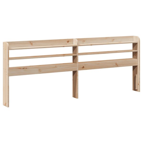 vidaXL Headboard with Shelves 200 cm Solid Wood Pine