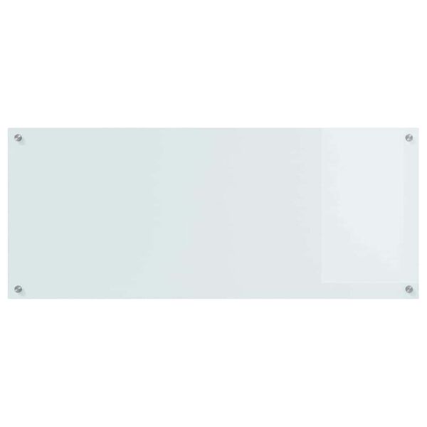 vidaXL Kitchen Backsplash White 120 x 50 cm Tempered Glass