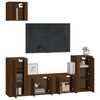 vidaXL 5 Piece TV Cabinet Set Brown Oak Engineered Wood