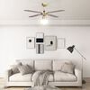 vidaXL Ceiling Fan with Light 106 cm Brown