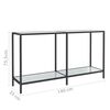 vidaXL Console Table White 140x35x75.5 cm Tempered Glass