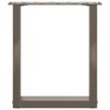 vidaXL Coffee Table Legs U-Shaped 2 pcs Natural Steel 28x(42-43) cm Steel
