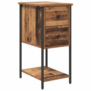vidaXL Bedside Cabinet Old wood 32 x 42 x 70 cm Engineered wood
