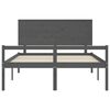 vidaXL Senior Bed without Mattress Grey 160x200 cm Solid Wood