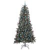vidaXL Artificial Christmas Tree with 300 LEDs with Stand Green 240 cm