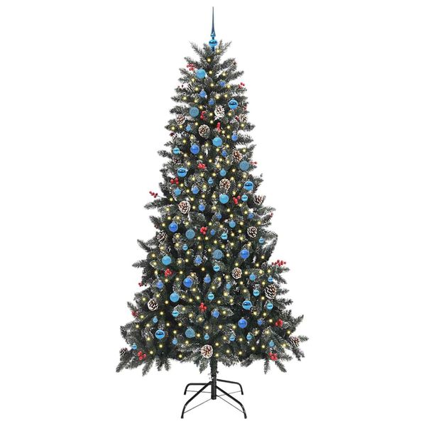 vidaXL Artificial Christmas Tree with 300 LEDs with Stand Green 240 cm