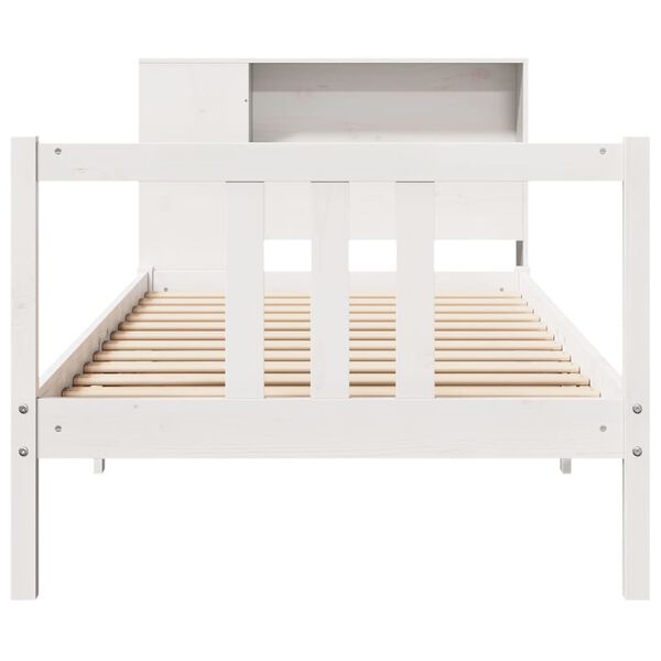 vidaXL Bookcase Bed without Mattress White 90x200cm Solid Wood Pine
