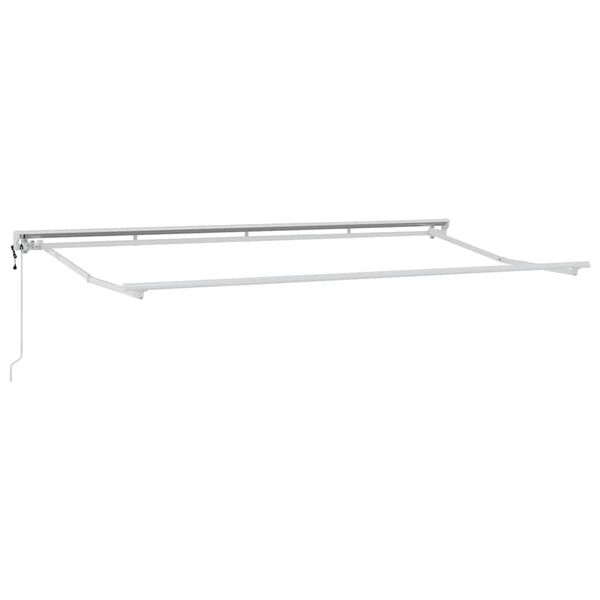 vidaXL Awning Frame White 4 x 2 m Powder-coated steel and aluminium