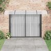vidaXL Door Canopy Black and Transparent 400x75 cm Polycarbonate