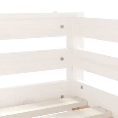 vidaXL Kids Bed Frame with Drawers White 70x140 cm Solid Wood Pine