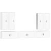 vidaXL 7 Piece TV Cabinet Set White Engineered Wood