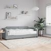 vidaXL Daybed with Mattress Light Grey 90x190 cm Fabric
