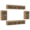 vidaXL TV Cabinet Set Wall-mounted 8 pcs Artisan oak Engineered wood