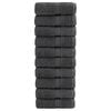 vidaXL Premium Guest Towels "SOLUND" 10 pcs Anthracite 30x50 cm 600 gsm
