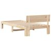 vidaXL Bed Frame with Headboard Natural 90 x 190 cm Solid Pine Wood