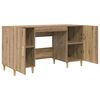 vidaXL Desk with Shelf Artisan Oak 140 x 50 x 75 cm Engineered Wood