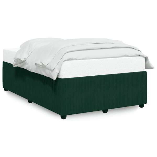 vidaXL Bed Frame without Mattress Dark Green 120x190 cm Small Double Velvet