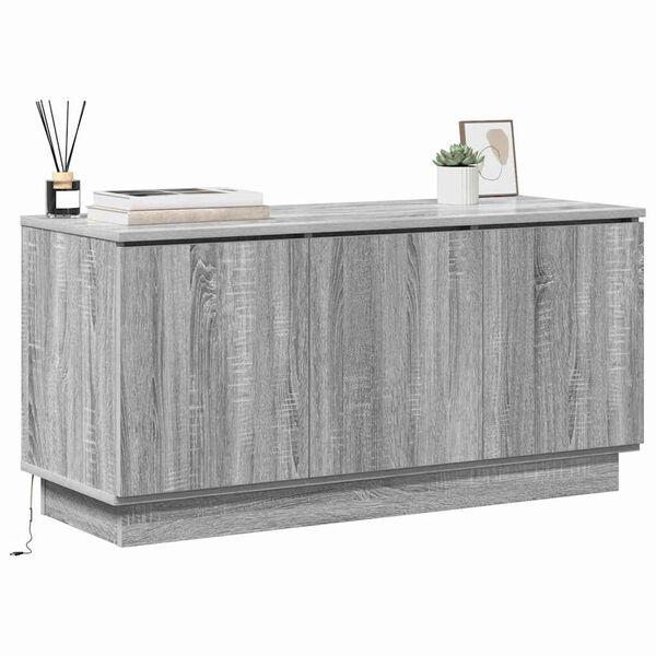 vidaXL TV Cabinet Grey Sonoma 100 x 38 x 49 cm Engineered Wood