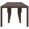 vidaXL Garden Dining Table Brown 400 x 100 x 73 cm Poly Rattan