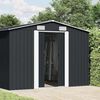 vidaXL Garden Shed 257x489x181 cm Metal Anthracite