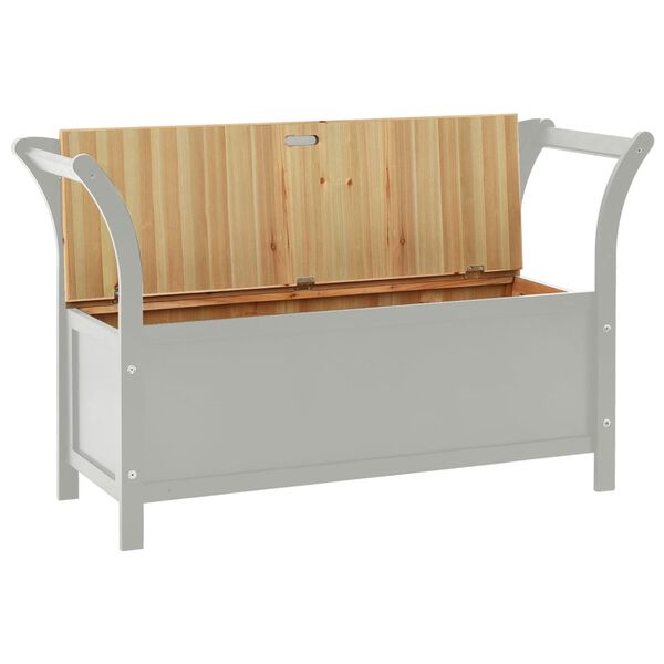 vidaXL Bench Grey 107x45x75.5 cm Solid Wood Fir