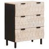 vidaXL Sideboard White Wash Finish 60 x 33 x 75 cm Solid Mango Wood
