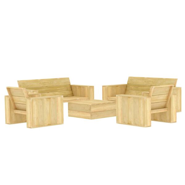 vidaXL 5 Piece Garden Lounge Set Impregnated Pinewood