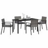 vidaXL Garden Dining Set 5 pcs Grey Powder-Coated Steel