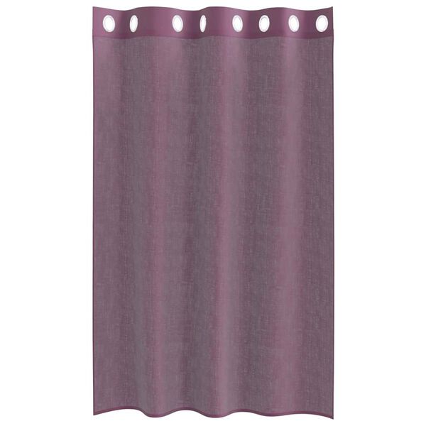vidaXL Voile Curtains with Grommets 2 pcs Purple 140x175 cm