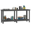 vidaXL Work Bench Grey 180x50x80 cm Solid Wood Pine