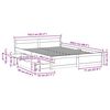 vidaXL Bed Frame without Mattress White 150x200 cm King Size Solid Wood Pine