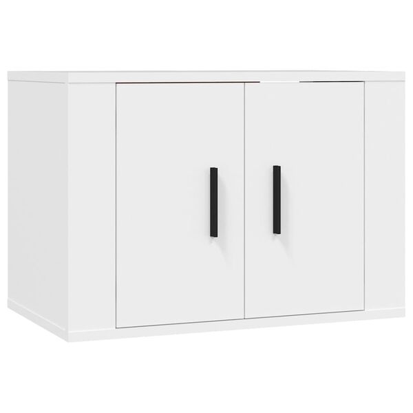 vidaXL 4 Piece TV Cabinet Set White Engineered Wood