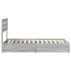 vidaXL Storage Bed with Drawer Grey Sonoma 75 x 190 cm Engineered Wood