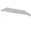 vidaXL Manual Retractable Awning with LED Anthracite&White 600x350 cm