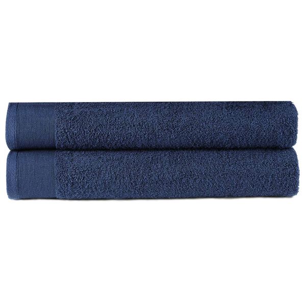 vidaXL Hand Towels 2 pcs Cotton 450 gsm 50x100 cm Navy