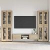 vidaXL TV Cabinet Set with Drawer FLORIN Sonoma Oak Engineered Wood