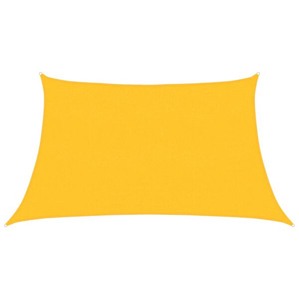 vidaXL Sunshade Sail 160 g/m² Yellow 3/4x2 m HDPE