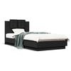 vidaXL Bed Frame with LED without Mattress Black 90x200 cm